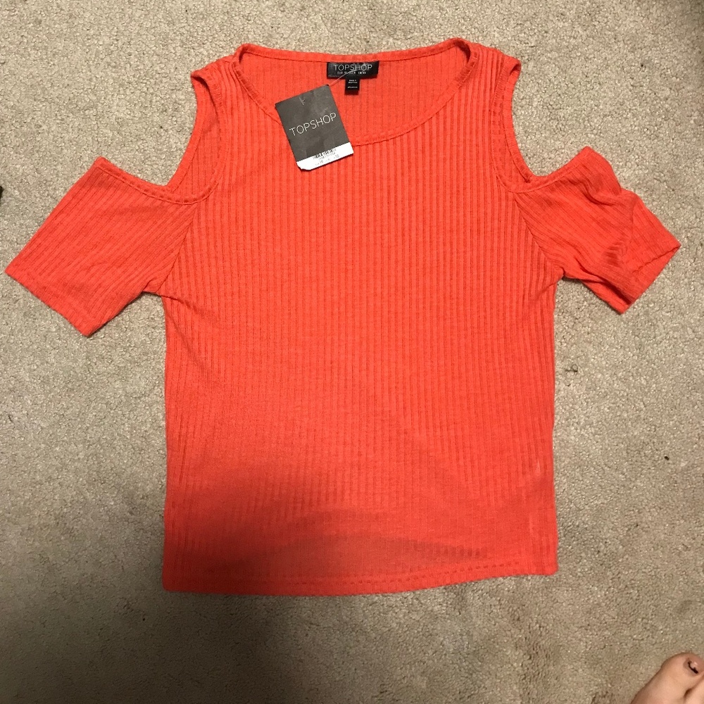 Topshop Orange Crop Top